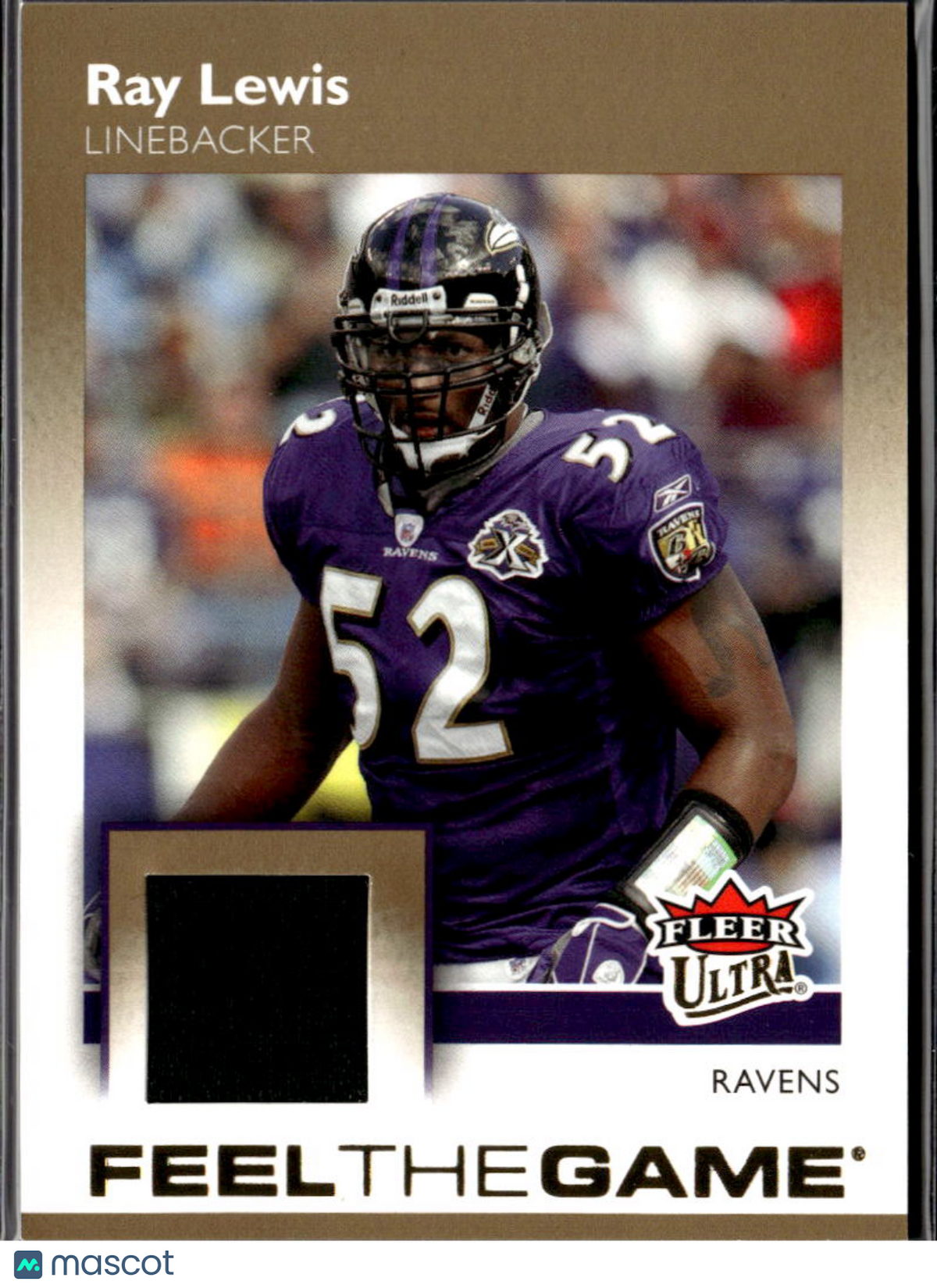 Ray Lewis 2007 Fleer Ultra Game Worn Jersey Patch Baltimore Ravens