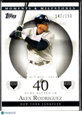 Alex Rodriguez 2001 Topps Moments & Milestones 147/150 New York Yankees