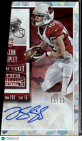 Jaxon Shipley 2015 Contenders Autograph Cracked Ice 11/23 Longhorns Cardinals
