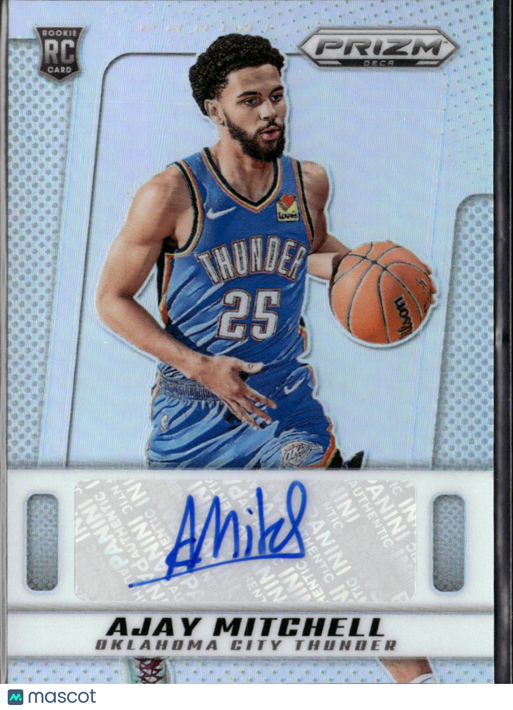 Ajay Mitchell 2024-25 Prizm Deca Auto Autograph RC Oklahoma City Thunder