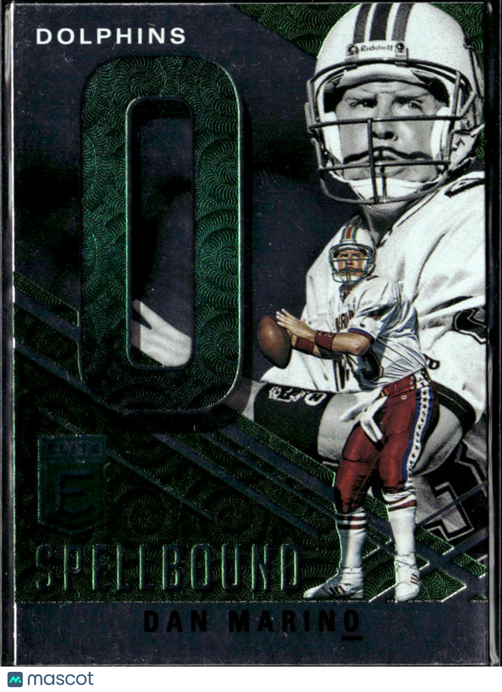 Dan Marino 2021 Donruss Elite Spellbound Green "O" Miami Dolphins
