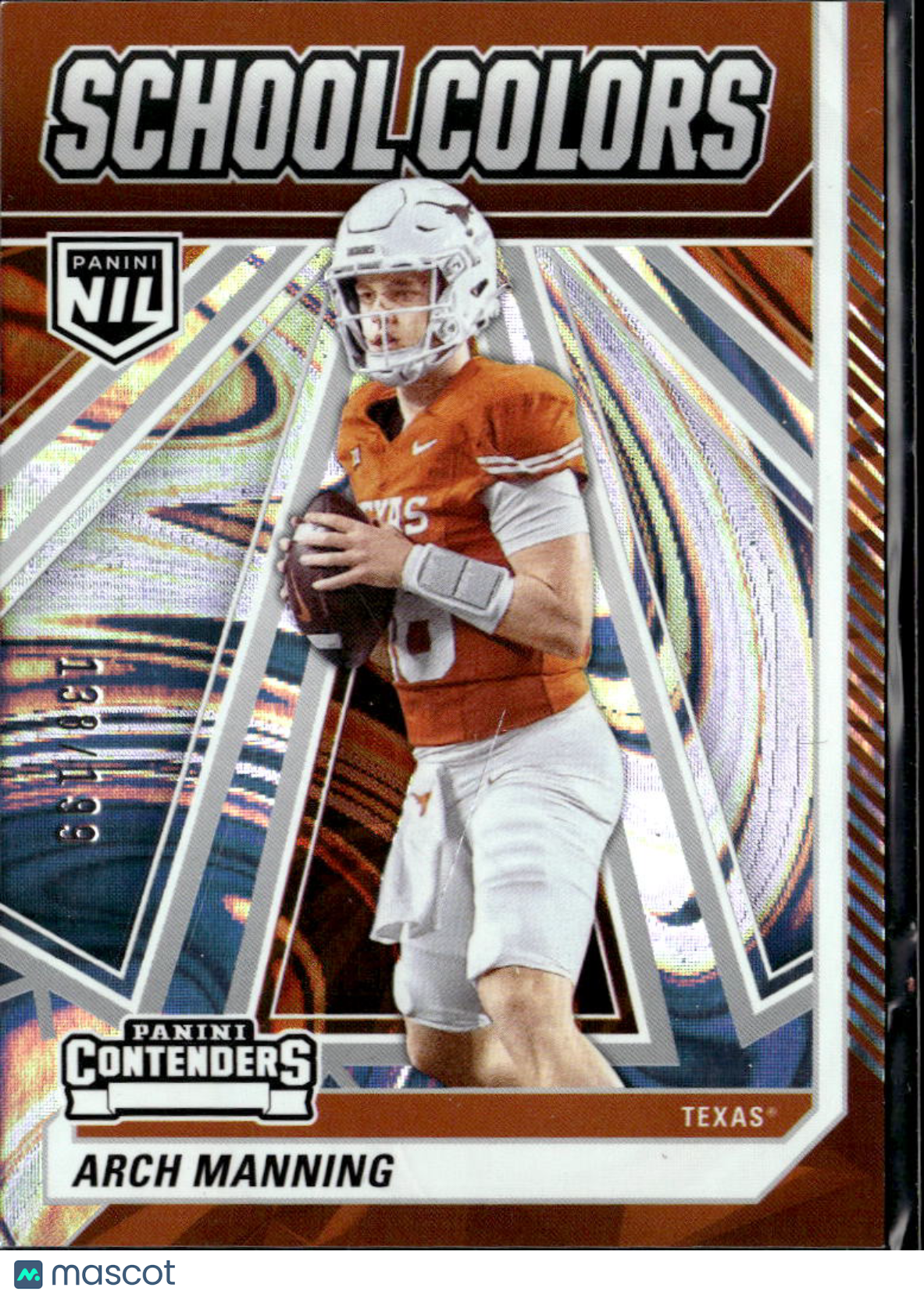 Arch Manning 2025 Contenders School Colors RC 138/199 Texas Longhorns