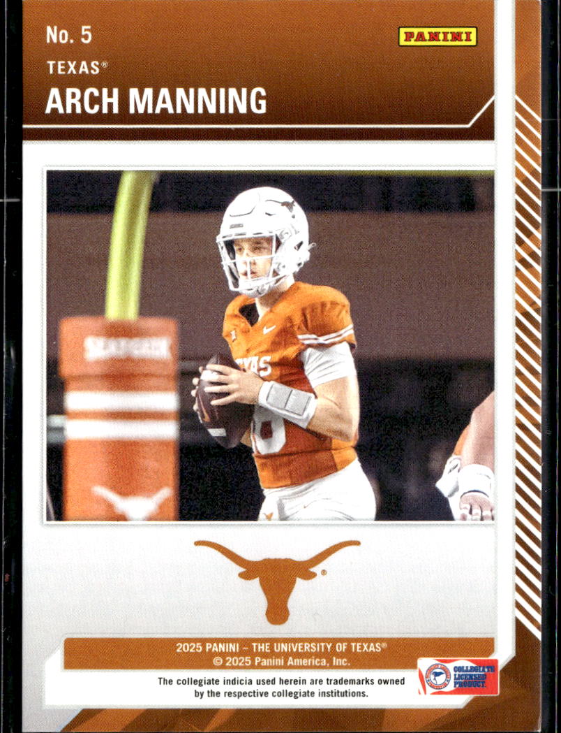 Arch Manning 2025 Contenders School Colors RC 138/199 Texas Longhorns