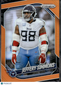 Jeffery Simmons 2025 Panini Prizm Orange 246/249 Tennessee Titans