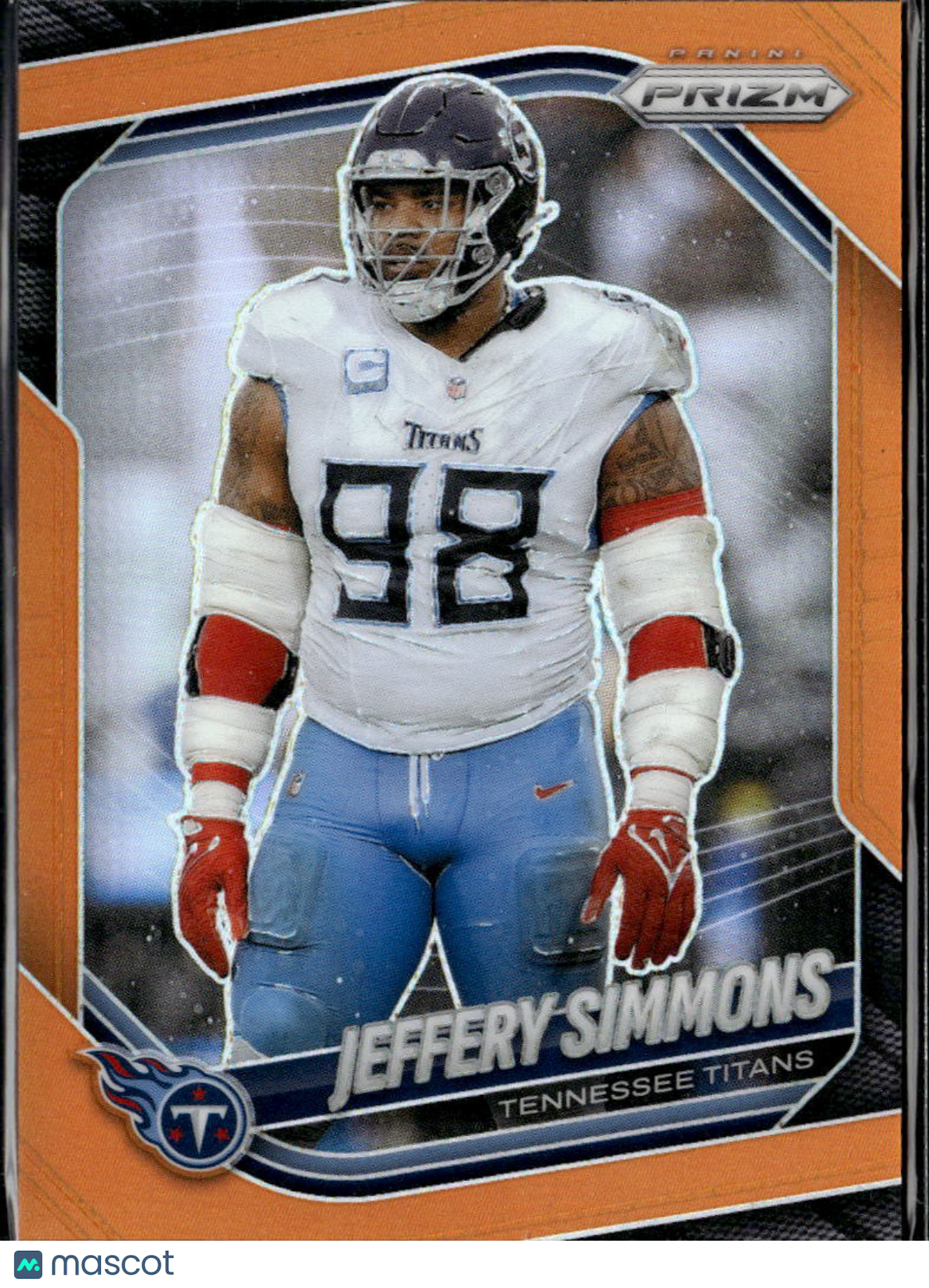 Jeffery Simmons 2025 Panini Prizm Orange 246/249 Tennessee Titans