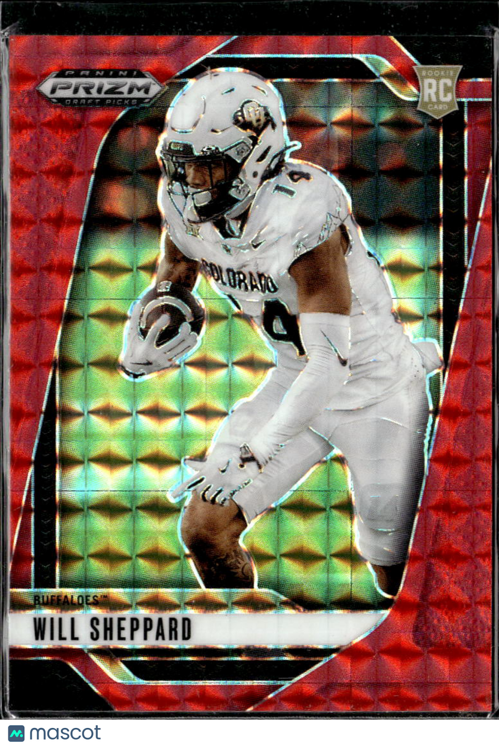 Will Sheppard 2025 Prizm Draft Picks RC Red 29/125 Colorado Buffaloes