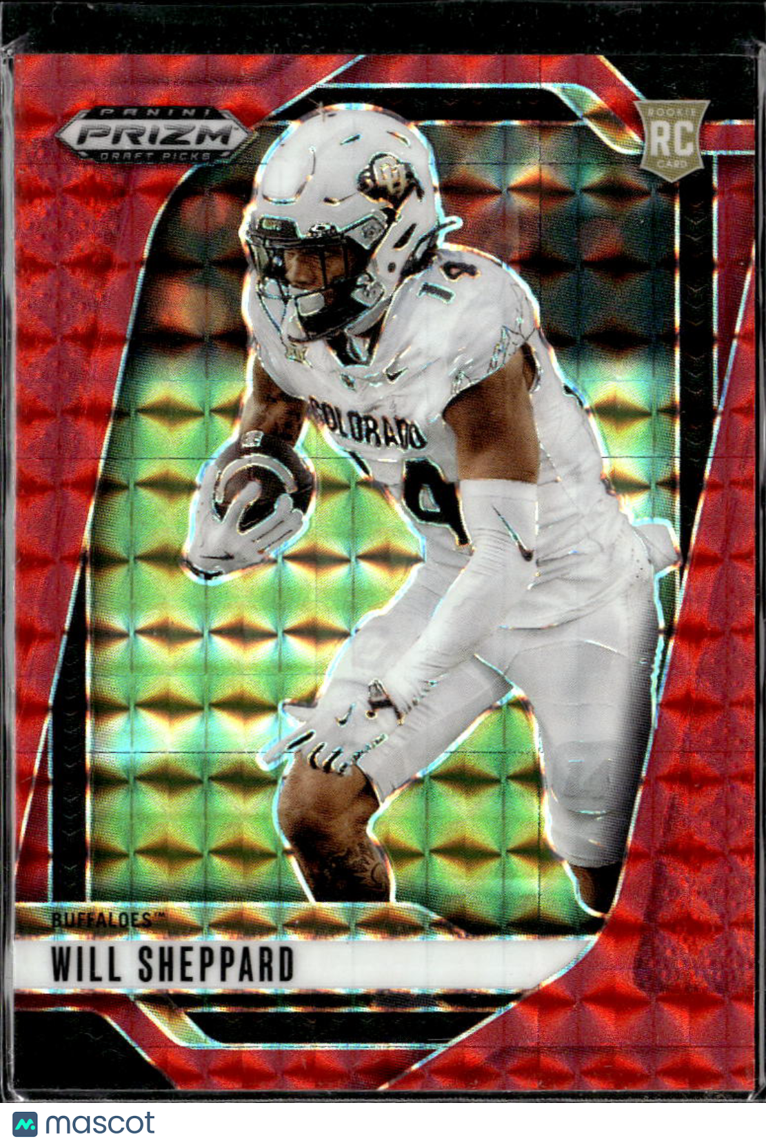 Will Sheppard 2025 Prizm Draft Picks RC Red 29/125 Colorado Buffaloes