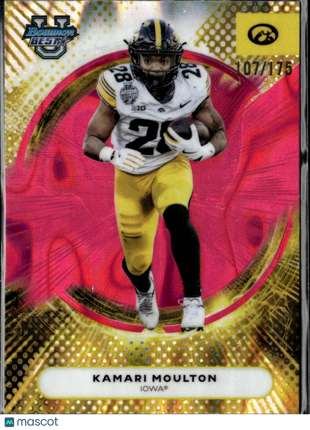 Kamari Moulton 2025 Bowman's Best Pink RC 107/175 Iowa Hawkeyes