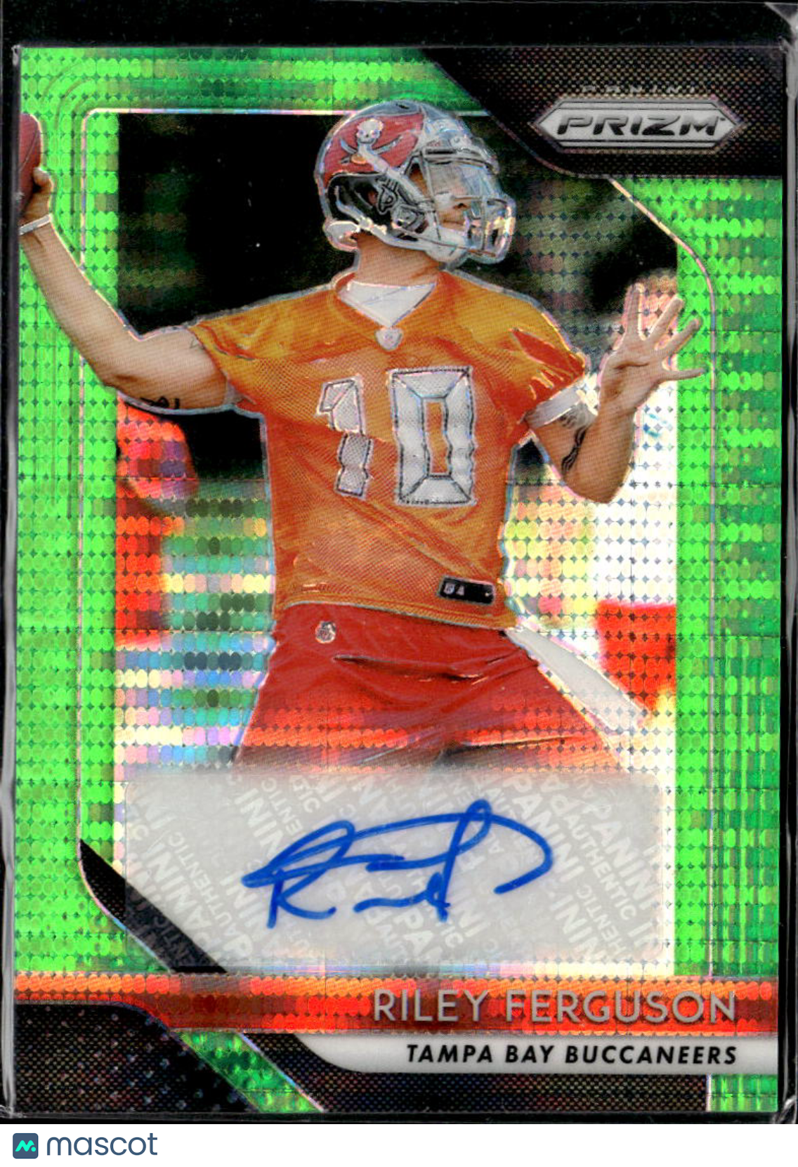Riley Ferguson 2018 Prizm Auto Autograph Green RC Tampa Bay Buccaneers