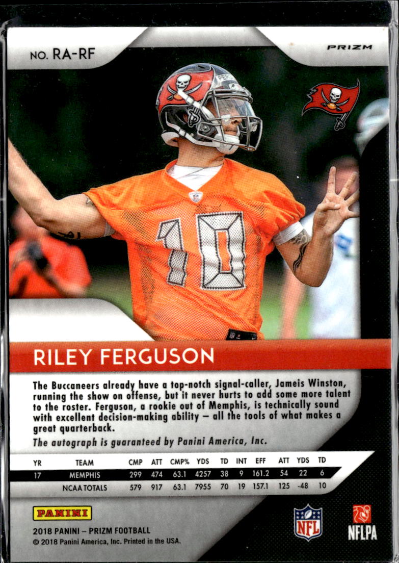 Riley Ferguson 2018 Prizm Auto Autograph Green RC Tampa Bay Buccaneers