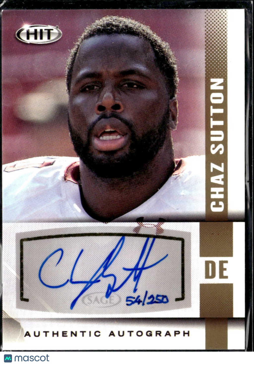 Chaz Sutton 2014 SAGE Hit Auto Autograph RC /250 South Carolina Gamecocks