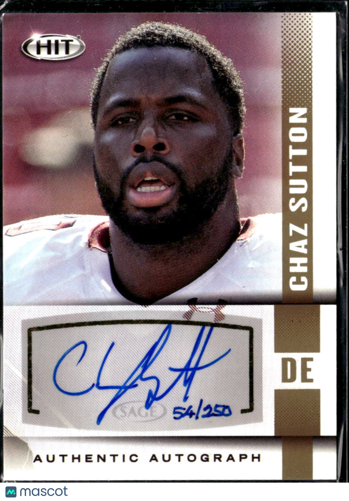 Chaz Sutton 2014 SAGE Hit Auto Autograph RC /250 South Carolina Gamecocks