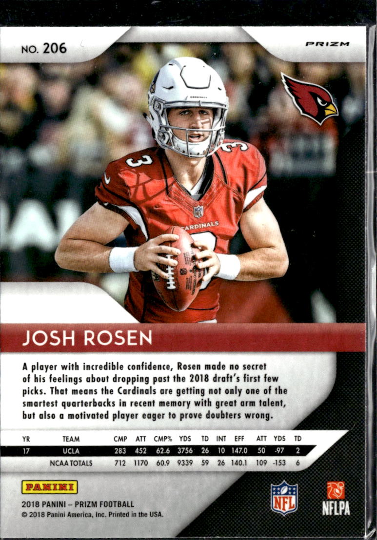 Josh Rosen 2018 Panini Prizm RC Green Rookie Arizona Cardinals
