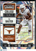 CJ Baxter 2025 Contenders Rookie RC 80/199 Texas Longhorns