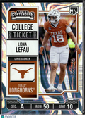 Liona Lefau 2025 Panini Contenders College Ticket 150/199 Texas Longhorns
