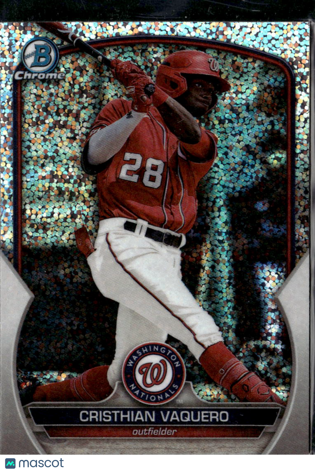 Cristhian Vaquero 2023 Bowman Chrome Speckle Refractor Washington Nationals