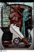 Cristhian Vaquero 2023 Bowman Chrome Speckle Refractor Washington Nationals
