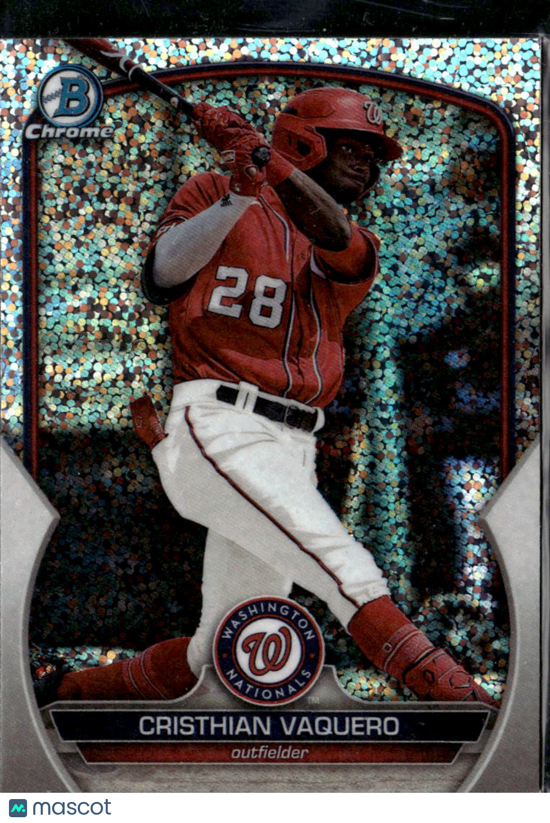 Cristhian Vaquero 2023 Bowman Chrome Speckle Refractor Washington Nationals