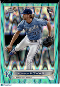 Jackson Kowar 2022 Topps Chrome RC Aqua Refractor 158/199 Kansas City Royals