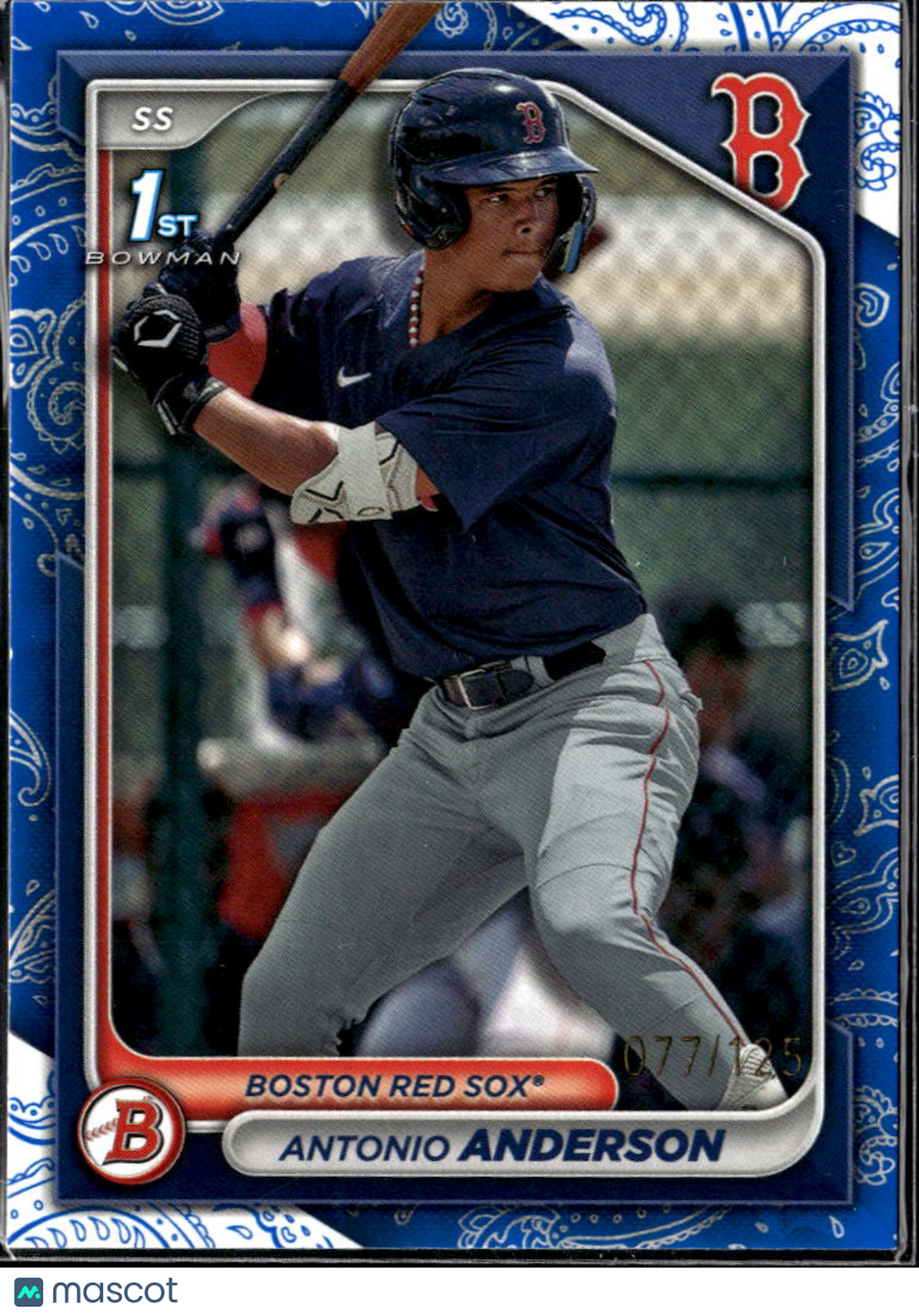 Antonio Anderson 2024 Bowman 1st Blue Paisley 77/125 Boston Red Sox
