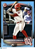 Caleb Lomavita 2025 Bowman 1st Sky Blue /499 Washington Nationals