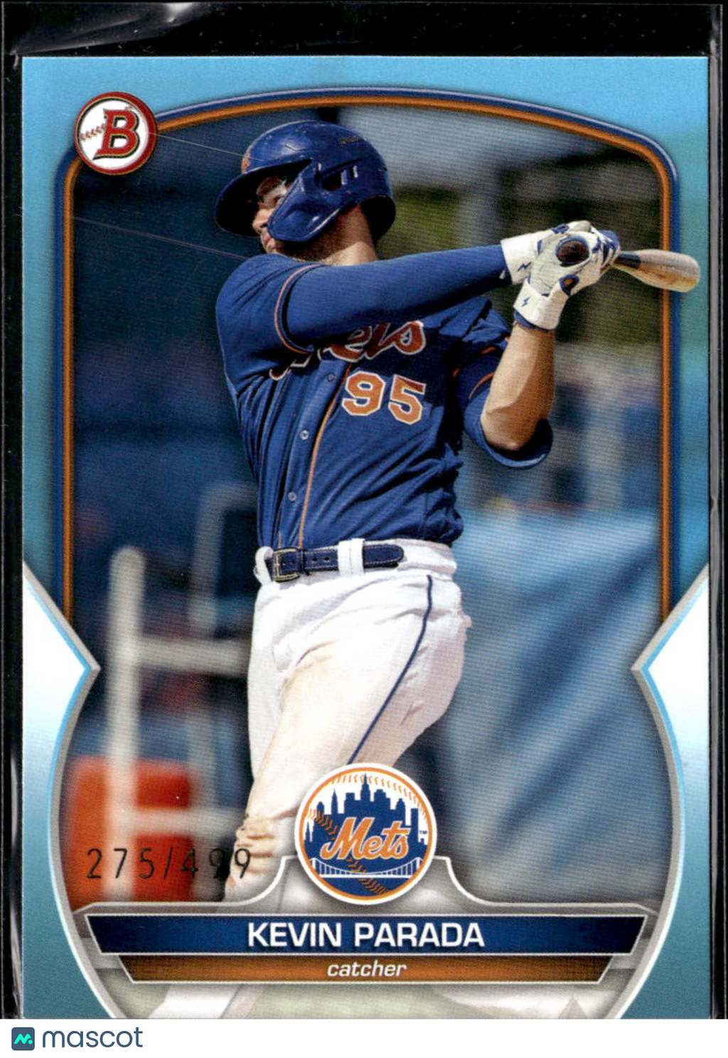 Kevin Parada 2023 Bowman Draft Sky Blue Border /499 New York Mets