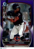 Yasser Mercedes 2023 Bowman Chrome Purple Refractor 75/250 Minnesota Twins