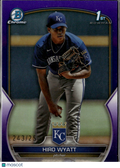 Hiro Wyatt 2023 Bowman Chrome 1st Purple Refractor 243/250 Kansas City Royals