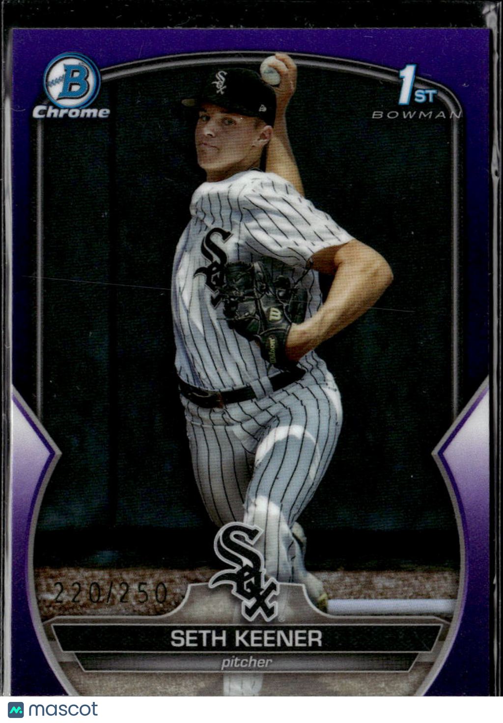 Seth Keener 2023 Bowman Chrome 1st Purple Refractor /250 Chicago White Sox