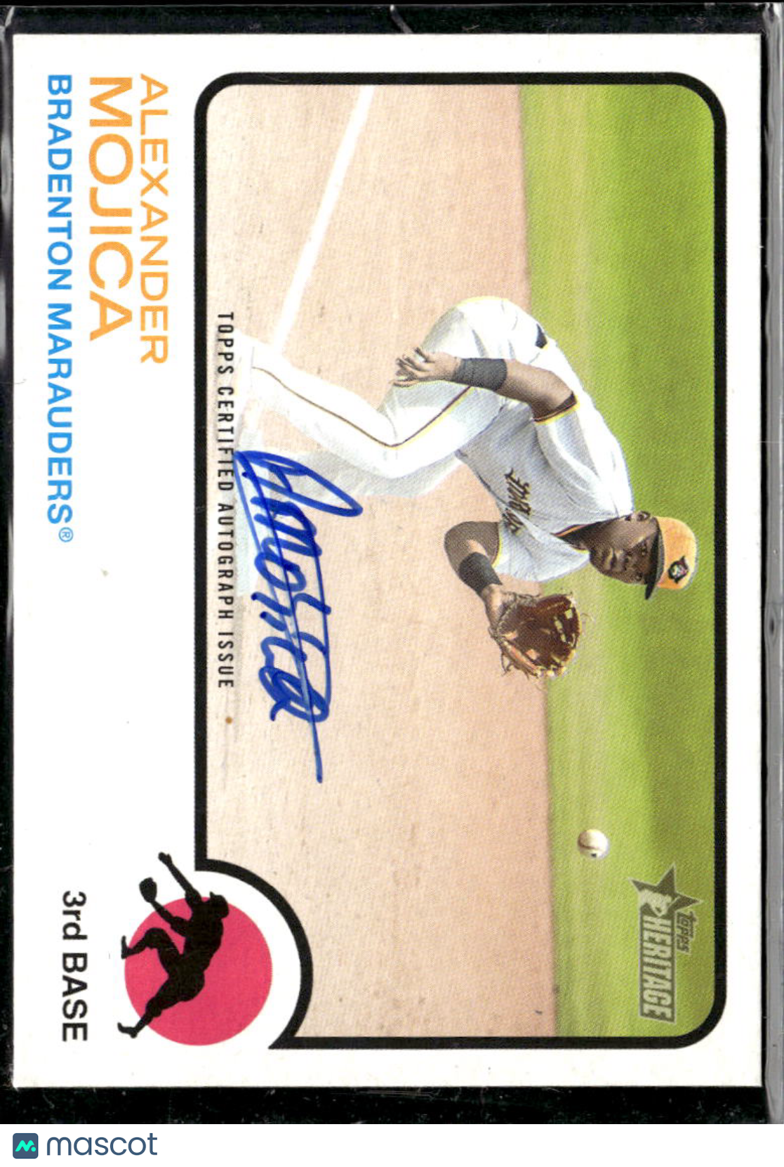 Alexander Mojica 2022 Topps Heritage Minor Auto Autograph Bradenton Marauders