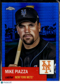 Mike Piazza 2022 Topps Chrome Platinum Blue Refractor New York Mets