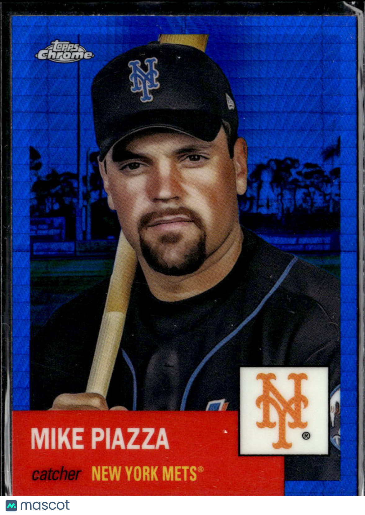 Mike Piazza 2022 Topps Chrome Platinum Blue Refractor New York Mets