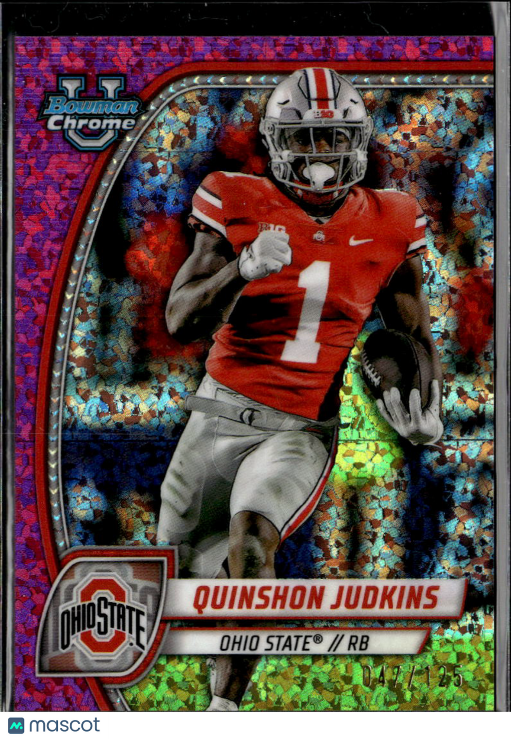 Quinshon Judkins 2024 Bowman Chrome Pink Diamond 5/125 Ohio State Buckeyes