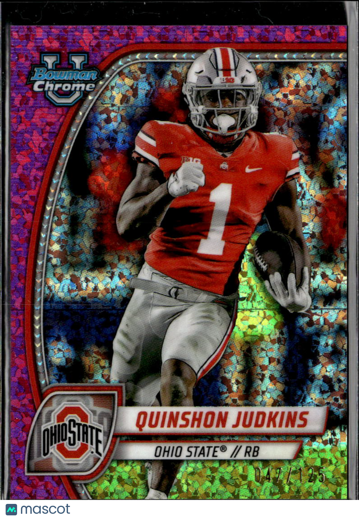 Quinshon Judkins 2024 Bowman Chrome Pink Diamond 5/125 Ohio State Buckeyes