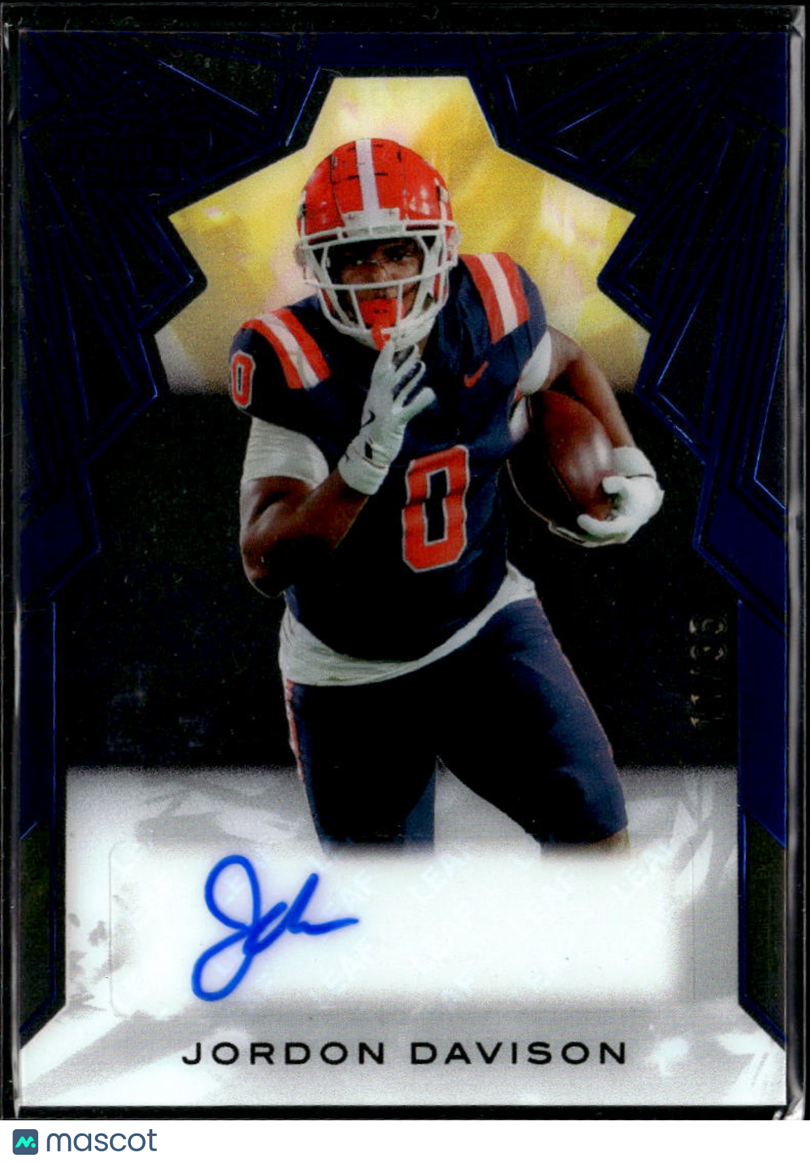 Jordon Davison 2025 Leaf Ultimate Draft Auto Autograph RC 11/35 Oregon