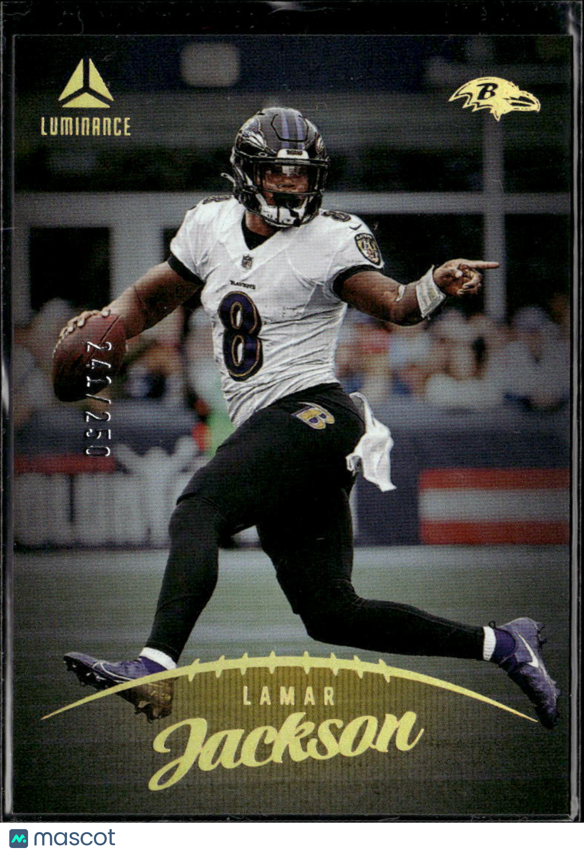 Lamar Jackson 2023 Luminance Yellow 241/250 Baltimore Ravens