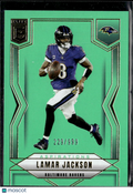 Lamar Jackson 2025 Elite Lime Green Aspirations 229/999 Baltimore Ravens