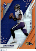 Lamar Jackson 2021 Phoenix Orange Prizm 90/99 Baltimore Ravens