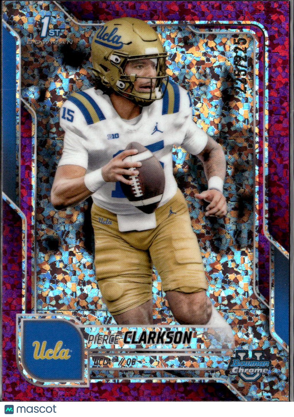Pierce Clarkson 2025 Bowman Chrome 1st Pink Diamond Refractor 225/225 UCLA