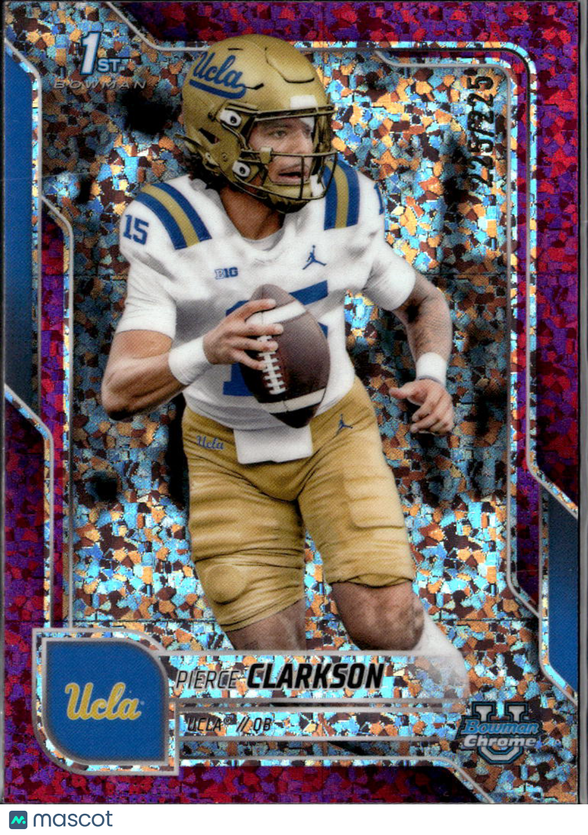 Pierce Clarkson 2025 Bowman Chrome 1st Pink Diamond Refractor 225/225 UCLA