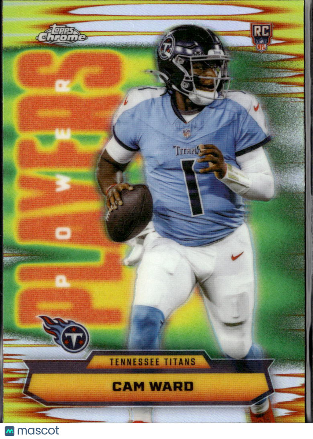 Cam Ward 2025 Topps Chrome Power Players Rookie RC Refractor Tennessee Titans