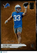 Sione Vaki 2024 Elite Orange Rookie RC 127/399 Detroit Lions