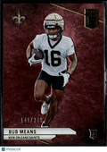 Bub Means 2024 Elite Red Rookie RC 141/249 New Orleans Saints