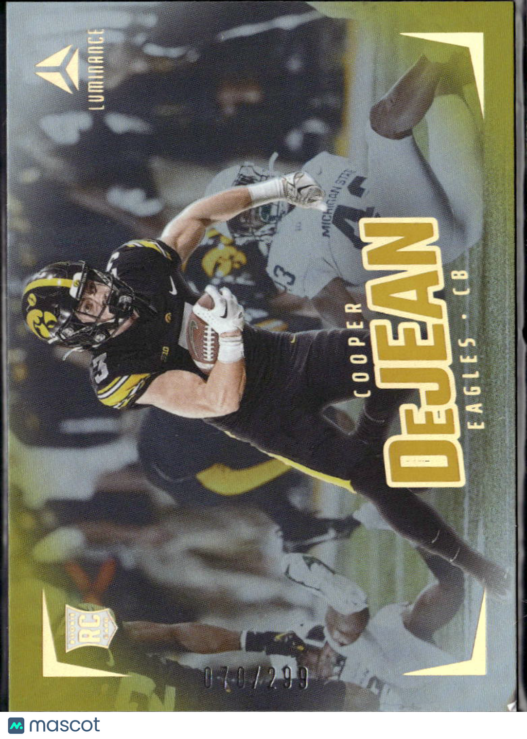 Cooper DeJean 2024 Luminance Yellow Rookie RC 70/299 Iowa Philadelphia Eagles