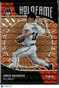 Greg Maddux 2022 Mosaic Holofame Orange 73/99 Atlanta Braves