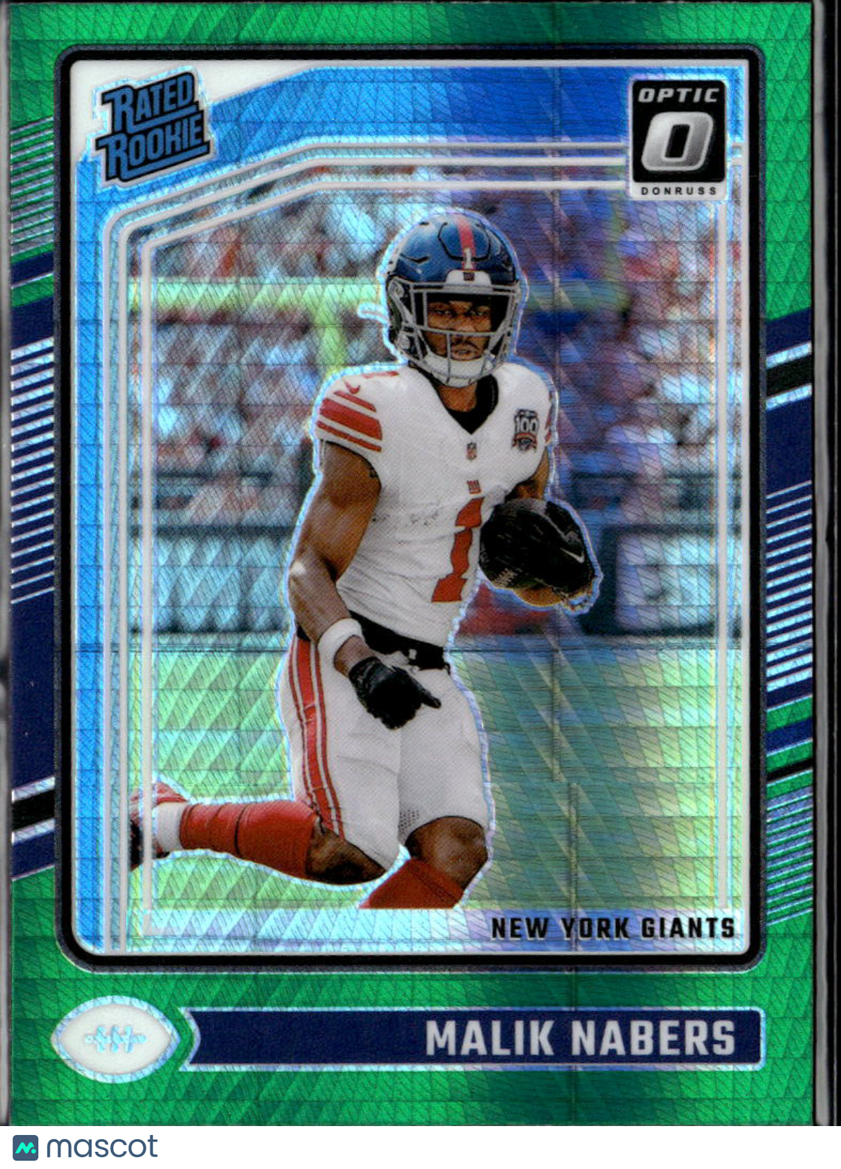 Malik Nabers 2024 Optic Rated Rookie RC Green Prizm New York Giants