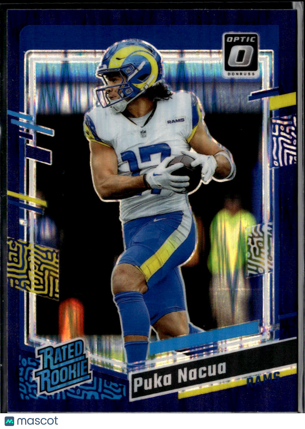 Puka Nacua 2023 Optic Rated Rookie RC Purple Shock Los Angeles Rams