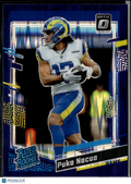 Puka Nacua 2023 Optic Rated Rookie RC Purple Shock Los Angeles Rams