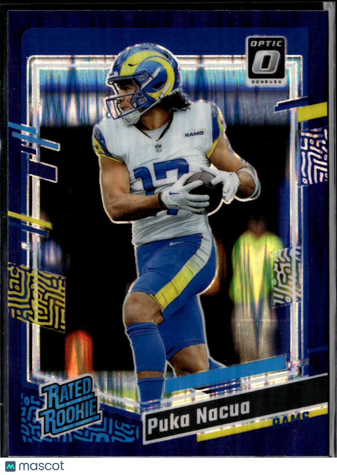 Puka Nacua 2023 Optic Rated Rookie RC Purple Shock Los Angeles Rams