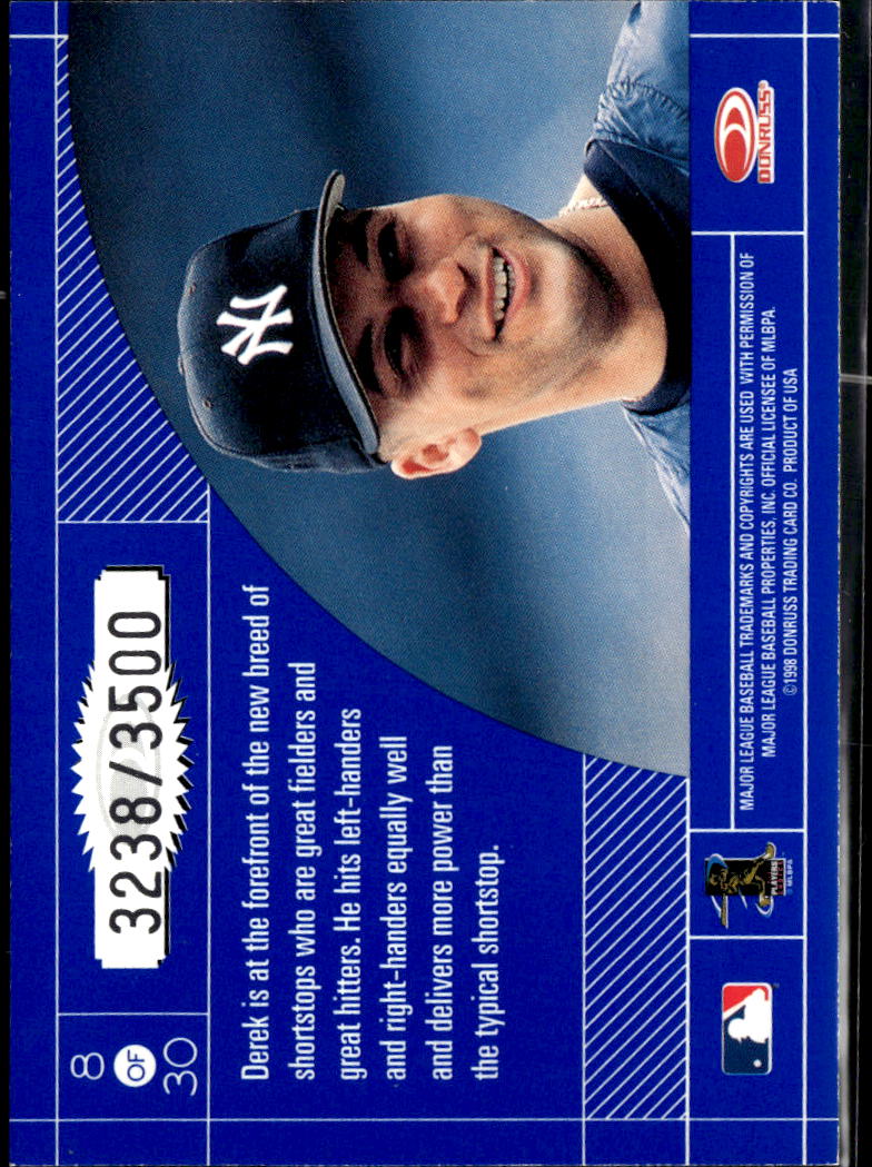 Derek Jeter 1998 Donruss Elite Craftsmen 3238/3500 New York Yankees